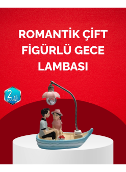 Sevgililer Günü İçin Romantik Çift Figürlü Dekoratif Gece Lambası