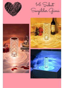 Sevgililer Gününe Özel Romantik Kristal Gece Lambası Sevgiliye Hediye