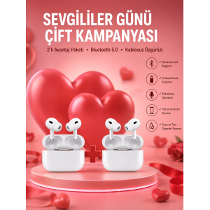 Sevgiliye Hediye Çift Kulaklığı Yeni Nesil Pro Kulaklık Sevgililer Gününe Özel Kampanya