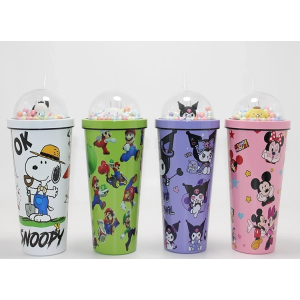 Sevimli Anime Karakterli Pipetli Termos & Suluk Alk4710