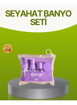 Seyahat Banyo Seti 5 Parça Şeffaf Taşıma Çantalı 30 Ml