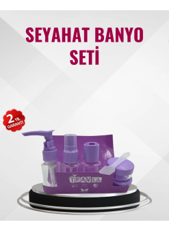 Seyahat Boy Banyo Seti 5’li Mini Şişe Ve Krem Kutusu Çantalı