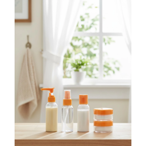 Seyahat İçin 5’li Şeffaf Kozmetik Kap Seti 30 Ml