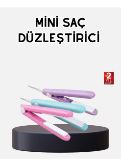 Seyahat Tipi Mini Saç Düzleştirici – Seramik Kaplama, Hızlı Isınma, Kompakt Tasarım