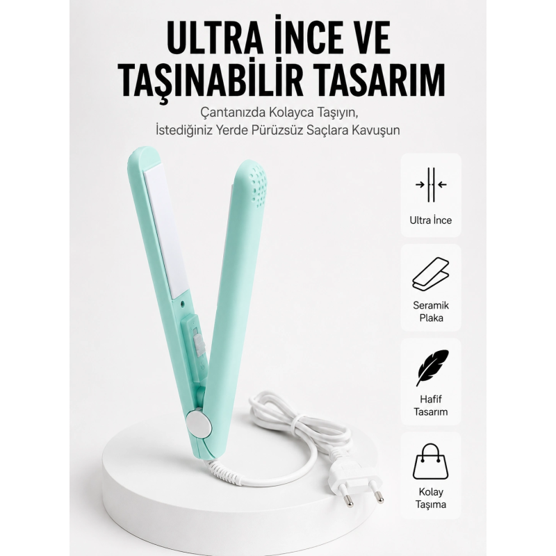 Seyahat Tipi Taşınabilir Saç Düzleştirici Saç Şekillendirici Yüksek Isı Ayarlı Seyahat Tipi Taşınabilir Saç Düzleştirici Saç Şekillendirici Yüksek Isı Ayarlı