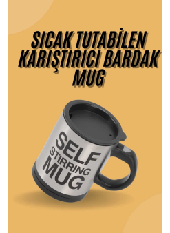 Sıcak Tutan Termos Bardak Kendi Kendini Karıştıran Mikser Kupa