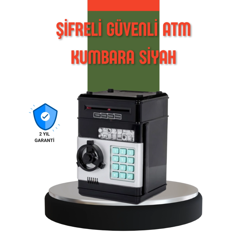 Şifreli Atm Kasa Görünümlü Para Biriktirme Kumbarası Şifreli Atm Kasa Görünümlü Para Biriktirme Kumbarası