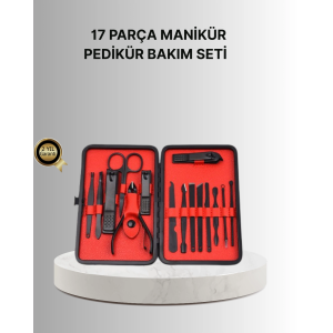 Şık Kutu Tasarımlı 17 Parça Manikür Pedikür Seti Dayanıklı Ve Hijyenik