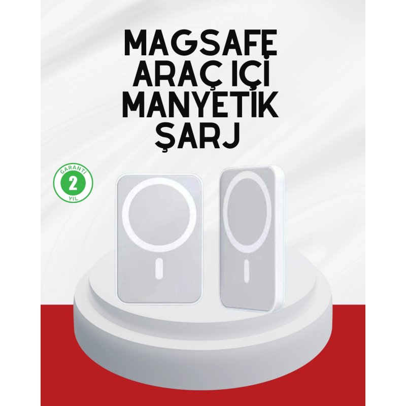 Şık Tasarımlı Magsafe Araç Telefon Tutucu Type-c Girişli