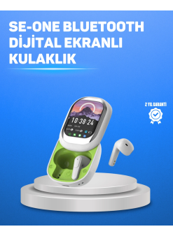 Şık Tasarımlı Siyah Beyaz Kablosuz Kulaklık Çoklu Dil Destekli