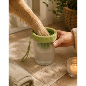 Silikon Fırçalı Köpek Pati Temizleme Kabı Orta Ve Büyük Irklar İçin