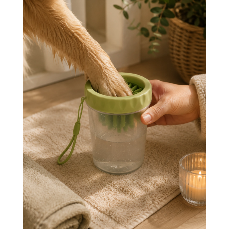 Silikon Fırçalı Köpek Pati Temizleme Kabı Orta Ve Büyük Irklar İçin Silikon Fırçalı Köpek Pati Temizleme Kabı Orta Ve Büyük Irklar İçin