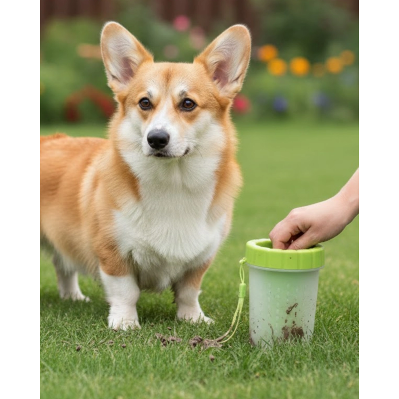 Silikon Kıllı Köpek Pati Temizleme Kabı Orta Büyük Irklar İçin Taşınabilir Silikon Kıllı Köpek Pati Temizleme Kabı Orta Büyük Irklar İçin Taşınabilir