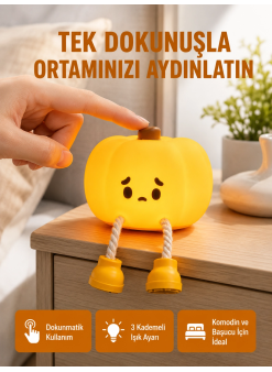 Silikon Pumpkin Night Light Telefon Tutuculu Led Lamba Yeni Nesil