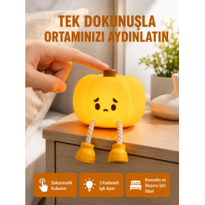 Silikon Pumpkin Night Light Telefon Tutuculu Led Lamba Yeni Nesil