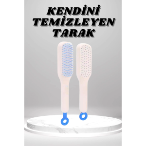 Silikon Yumuşak Sıkı Dişli Sihirli Geri Çekilebilir Tarak Kendini Temizleyen Saç Fırçası