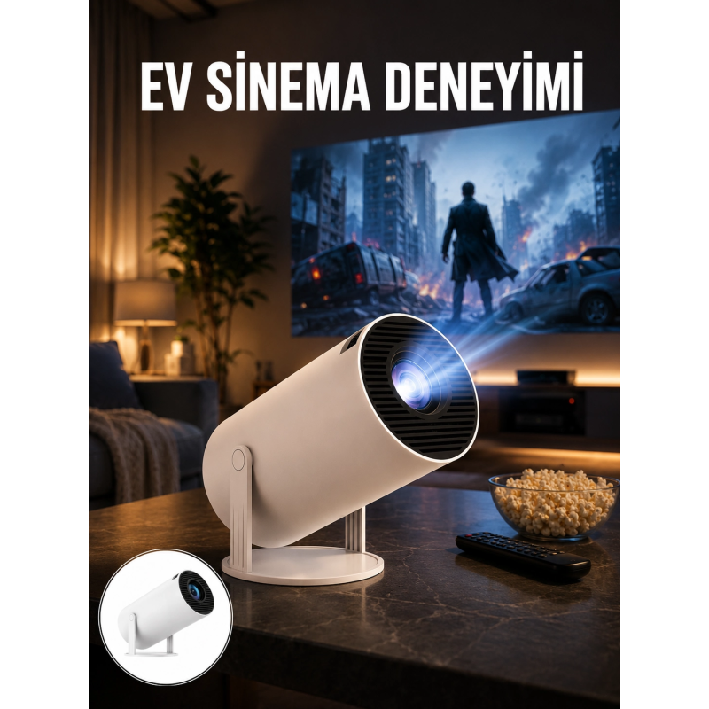 Sinema Projektörü Android Hdmı Usb Wifi Ses Çıkışlı Ayaklı Projeksiyon Taşınabilir Yeni Nesil Sinema Projektörü Android Hdmı Usb Wifi Ses Çıkışlı Ayaklı Projeksiyon Taşınabilir Yeni Nesil