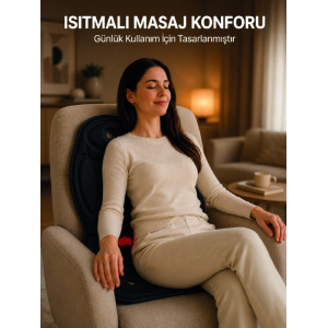 Sırt Bel Boyun Ve Kalça Destekli Isıtmalı Masaj Koltuğu Minderi