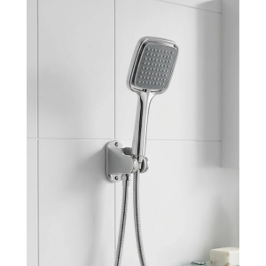 Siyah Duş Seti El Duşu Başlığı Spiral Hortum Ve Duvar Askısı Banyo Duş Seti