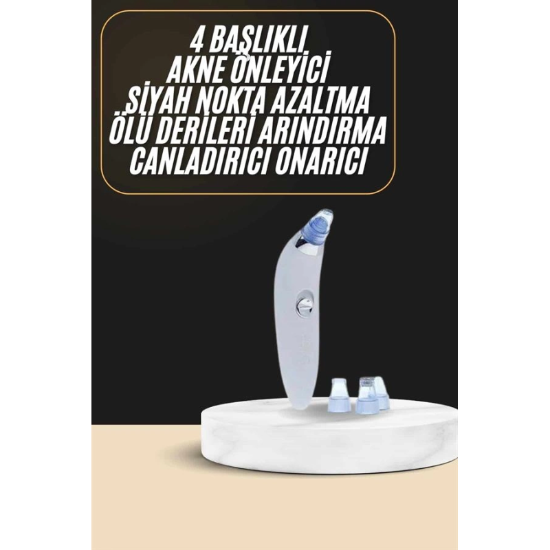 Siyah Nokta Temizleme Cihazı 4 Başlıklı Vakumlu Pilli Ölü Deri Arındırma Siyah Nokta Temizleme Cihazı 4 Başlıklı Vakumlu Pilli Ölü Deri Arındırma