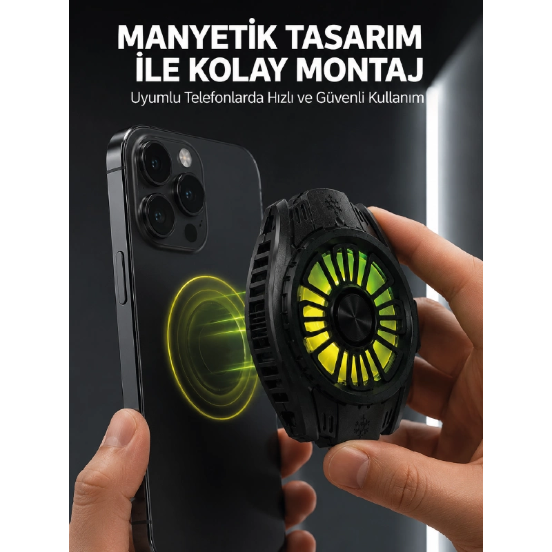Soğutma Teknolojili Rgb Işıklı Telefon Soğutucu Soğutma Teknolojili Rgb Işıklı Telefon Soğutucu
