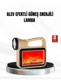 Solar Alev Işığı Cob Teknolojili Taşınabilir El Feneri Ve Kamp Lambası