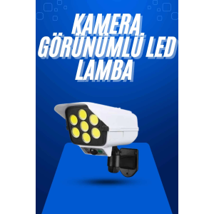 Solar Bahçe Aydınlatması Hareket Sensörlü Uzaktan Kumandalı Kamera Görünümlü