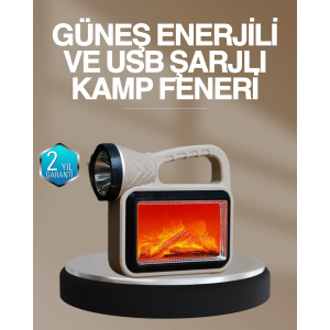 Solar Cob Alev Efektli Lamba – Güneş Enerjili, Suya Dayanıklı, Taşınabilir