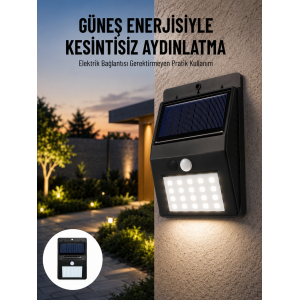 Solar Dekoratif Lambası Sensörlü Led Işık Bahçe Aydınlatma Yeni Nesil