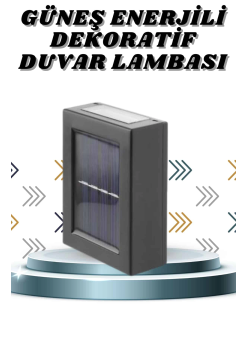 Solar Lamba Dekoratif Aplik Su Geçirmez Led Işıklı Duvar Lambası