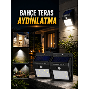 Solar Lamba Giriş, Bahçe Yol Avlu Hareket Sensörlü Led