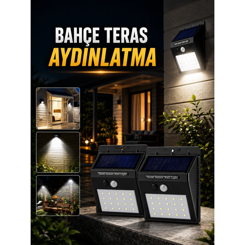 Solar Lamba Giriş, Bahçe Yol Avlu Hareket Sensörlü Led Solar Lamba Giriş, Bahçe Yol Avlu Hareket Sensörlü Led