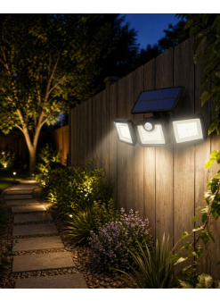 Solar Led Projektör Sensörlü Dış Mekan Güvenlik Lambası