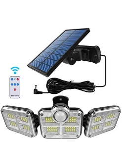 Solar Panelli Uzaktan Kumandalı 122 Led Bahçe Aydınlatması