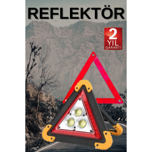 Solar Şarjlı Çok Fonksiyonlu Reflektör Işıklı Ikaz Lambası Acil Durum Reflektörü Acil Durum Uyarı Lambası