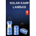 Solar Şarjlı Kamp Lambası Güneş Enerjili Kızaklı Kamp Feneri Çadır Feneri Led Işıldak
