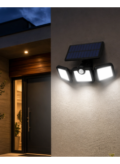 Solar Sensörlü Led Projektör Hareket Algılayıcılı Güneş Enerjili Bahçe Lambası Dış Mekan Aydınlatma