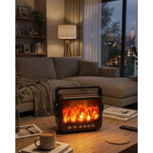 Şömine Efektli Bluetooth Hoparlör Fm Radyo Usb Tf Kart Destekli Kablosuz Müzik Çalar