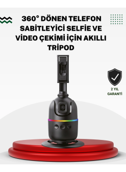 Sosyal Medya İçerikleri İçin Otomatik Yüz Takipli 360° Döner Gimbal Stand