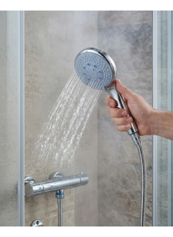Spiral Hortumlu 4 Kademeli El Duşu Seti Duvar Askılı Banyo Duş Başlığı