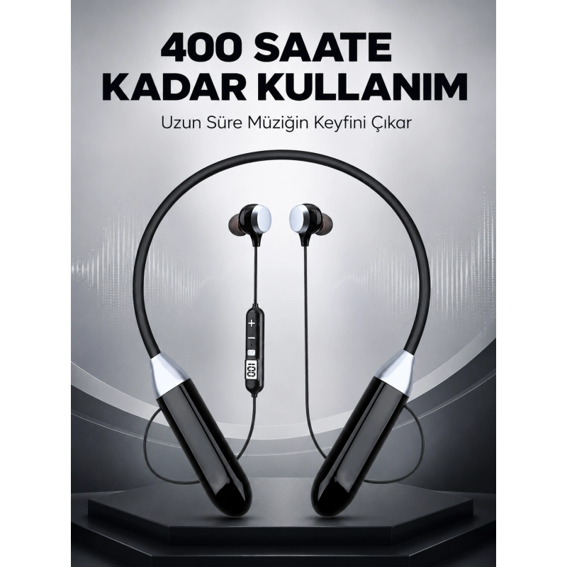 Spor İçin Bluetooth Boyun Kulaklığı Mikrofonlu Kablosuz Kulak İçi Müzik Ve Telefon Kulaklığı Spor İçin Bluetooth Boyun Kulaklığı Mikrofonlu Kablosuz Kulak İçi Müzik Ve Telefon Kulaklığı