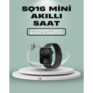SQ-16 Mini Series 10 Akıllı Saat – 3 Kordon + Hediye Bileklik