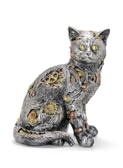 Steampunk Polyester Kedi Figürü Alk2454