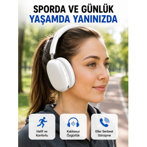 Stereo Ses Kaliteli Bluetooth Kulaklık | Katlanabilir Ve Ergonomik Tasarım Yeni Nesil