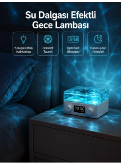 Stereo Sesli Gece Lambalı Bluetooth Hoparlör – Şık Vintage Tasarım