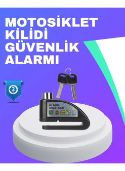 Su Geçirmez Alarm Disk Kilidi Motosiklet Scooter Bisiklet Güvenlik