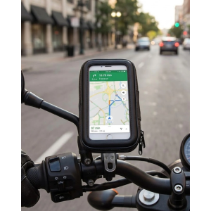 Su Geçirmez Motosiklet Bisiklet Telefon Tutucu 360 Derece Döner Gidon Telefon Standı