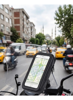Su Geçirmez Motosiklet Telefon Tutucu Evrensel Gidon Montaj Navigasyon Standı