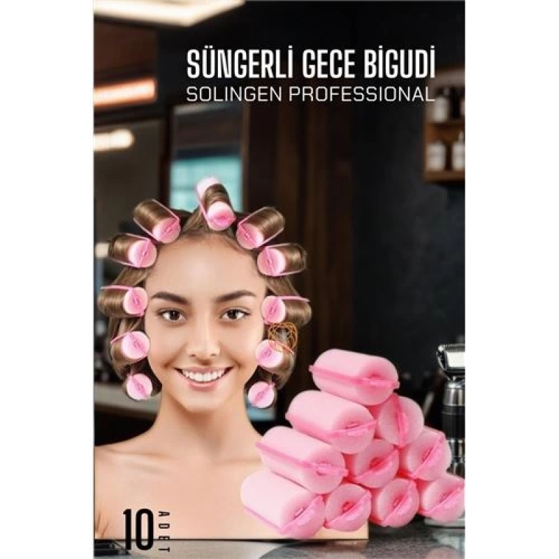 Süngerli Gece Bigudisi 8 Adet Solingen Professional Süngerli Gece Bigudisi 8 Adet Solingen Professional