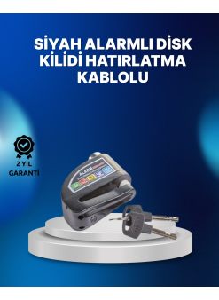 Suya Dayanıklı 110db Alarmlı Çelik Disk Kilidi